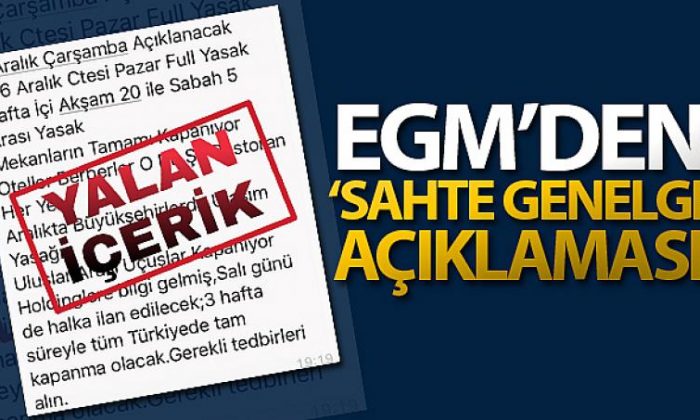 Öyle bir genelge yok